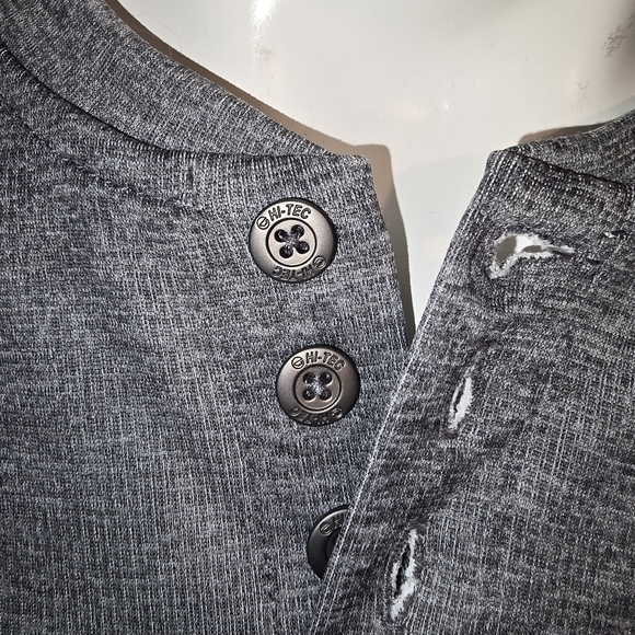 Hi-Tec Men Grey Blue WrigleyShade Colorblock UPF 50 Crew T-Shirt XL - Picture 6 of 7